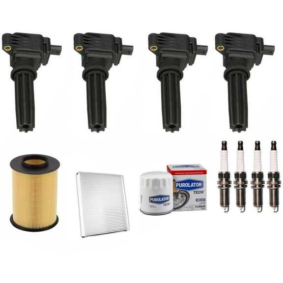 Direct Ignition Coil, Spark Plugs & Filters Fits 2013-2019 Ford Escape 2.0L