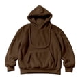 thumbnail image 3 of CAIVO Women Pet Carrying Hoodie Oversized Fuzzy Pullover With Dog Pouch Long Sleeve Drawstring Warm Casual Winter Tops Versatile Streetwear, 3 of 8