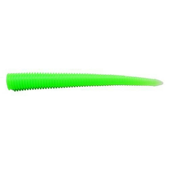 Gambler Eel Ribbed Single Tail Soft Plastic Trailer (Green Chartreuse Glow, 10 inch)