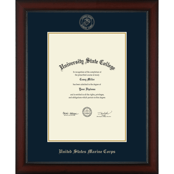 United States Naval Academy United States Marine Corps Diploma Frame, Document Size 10" x 14"