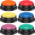 thumbnail image 2 of Talking Buttons Uk Dog Communication Buttons Starter Pack - 6 Recordable Pet Training Buttons With Mat & Stickers Speech Training Buzzers 2 of 11
