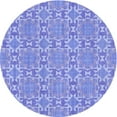 thumbnail image 1 of Ahgly Company Indoor Square Patterned Jeans Blue Area Rugs, 3' Square, 1 of 6