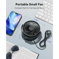 thumbnail image 5 of USB Desk Fan, 5 Inch  Portable, 3 Speeds Strong Airflow Personal Desktop, Detachable Cooling Fan 360°  Quiet Small Fan for Desk Home Office Travel Car, Black, 5 of 6