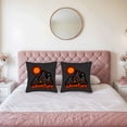 thumbnail image 2 of Set of 2 18x18in Throw Pillow Covers with Colorful Mountain and Floral Design Birds and Radiant Sun - Perfect for Couch Bed or Car, 2 of 8