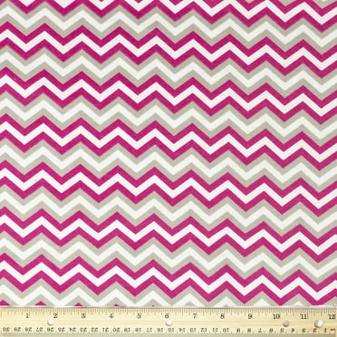 RTC Fabrics 42"/43" 100% Cotton Flannel Chevron Pink Print Crafting Fabric by 8 yd Bolt