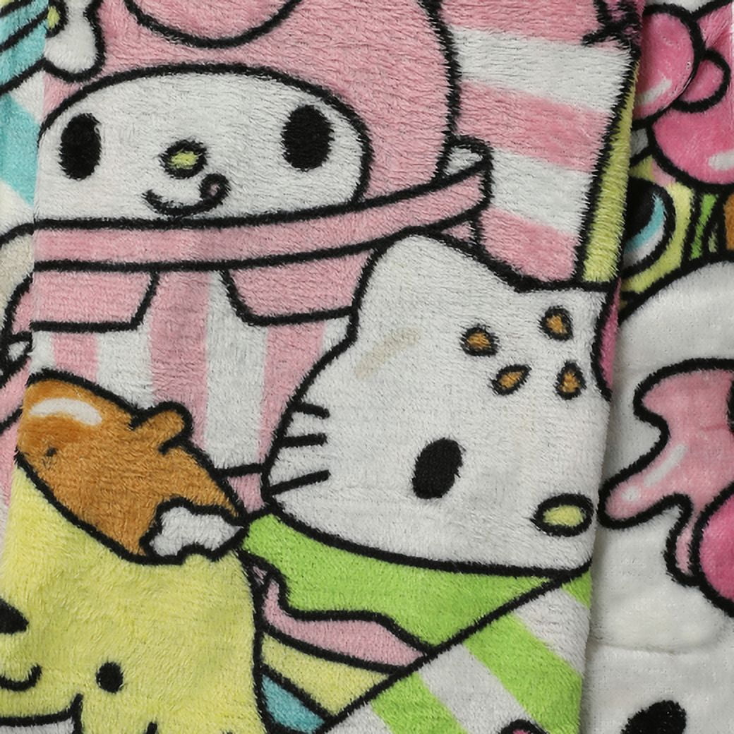 【即納 手元あり】Zumba X Hello Kitty & Friends Blanket Sanrio Printed Plush Silk Touch Throw Blanket - Hello Kitty