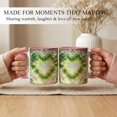 thumbnail image 4 of Stained Glass Shamrock Heart Ceramic Mug, Luxury Celtic Clover Art Coffee Cup, Lucky Irish Home Decor Drinkware for St Patrick's Day Party, 4 of 4