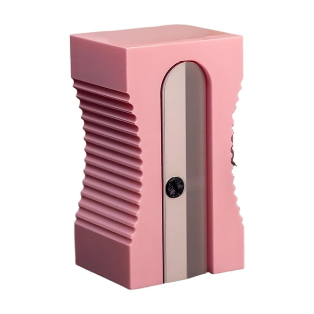 Dvkptbk Small Manual Pencil Sharpener, Handheld Pencil Sharpener for Colored Pencils, Kids, Classroom, Office, Home (Pink)