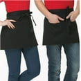 thumbnail image 2 of Huayishang Women's Apron 2 Pockets Half-Length Apron Chef Waiter Work Half Waist Waterproof Apron Black, Kitchen Essentials Clearance Sale Black, 2 of 5