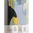 thumbnail image 6 of Abstract Color Block Sheer Curtains 96 Inches Long 2 Panels Blue Yellow Geometric Modern Art Light Filtering Semi Sheer Window Curtains Drapes for Bedroom Living Room 52"x96", 6 of 7