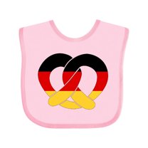 Inktastic German Flag in Pretzel Shape Boys or Girls Baby Bib