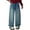 Light Blue, variant on Letdown Girl's Baggy Jeans with Lined Wide Leg Cute Rhinestone High Elastic Waisted Denim Pants Y2K Boyfriend Skater Streetwear