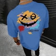 thumbnail image 2 of Playeras De Hombre Camiseta Informal De Verano De Manga Corta Con Cuello Redondo Y Estampado De Letras Y Caras Para Hombre, 2 of 5
