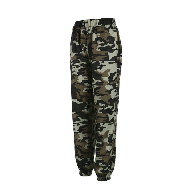 Casual Plus Size Cargo Pants For Women High Waist Running Trousers  Camouflage Active Jogger Pocket Sweatpant