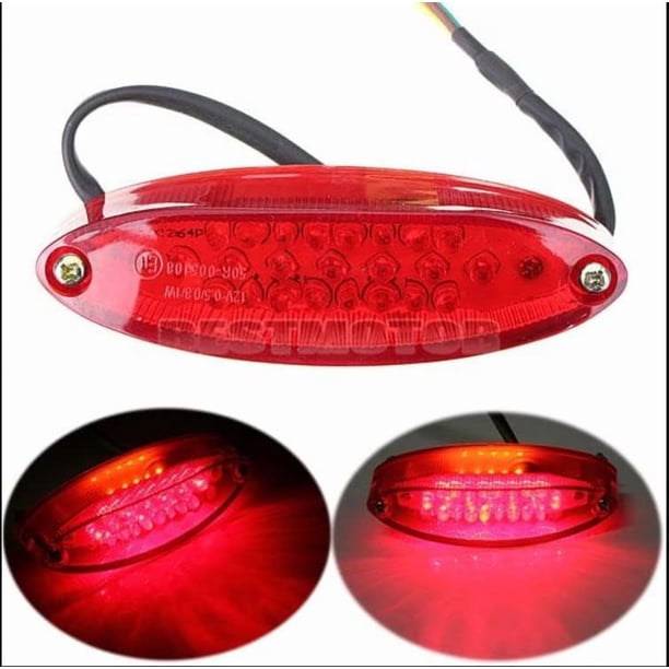Luz trasera de motocicleta, 28 LED, luz de freno de motor, luces de bicicleta motorizadas, montaje RX para ATV LTZ King Quad Runner DR DRZ 650 400