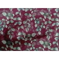 thumbnail image 4 of oneOone Cotton Poplin Dark Magenta Fabric Leaves Watercolor Sewing Material Print Fabric By The Yard 42 Inch Wide, 4 of 4