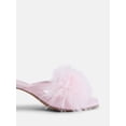 thumbnail image 3 of No Boundaries Women's Faux Feather Dress Heels, 3 of 6