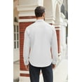 thumbnail image 3 of COOFANDY Men Dress Shirt Long Sleeve Soild Button Down Shirt Business Casual Shirts, 3 of 7