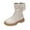 b89-Beige, variant on KPOPLK Girls Rubber Sole Winter Fall Fashion Boots Lace Up Side Zip Short Ankle Booties(3.5,Beige)