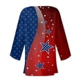 thumbnail image 5 of ASDFVBKG Women's Cardigans 3/4 Sleeve Womens Kimonos Clearance Lightweight Open Front Shrug Cardigan American Flag Print Dressy Casual Plus Size Cardigan, 5 of 5