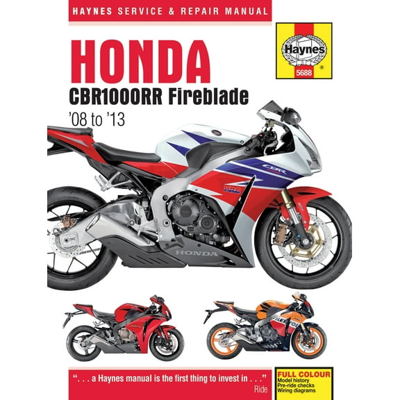 Honda CBR1000RR (Fireblade) (08-13) Haynes Repair Manual ^