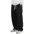 thumbnail image 3 of Mens Corduroy Casual Pants Fashion Loose Fit Wide Leg Pants Straight Sweatpants Elastic Waist Drawstring, 3 of 6