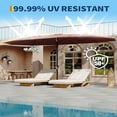 thumbnail image 3 of EastVita 15FT Patio Umbrella with Base Double-Sided Rectangular Outdoor Umbrella Ideal for Backyard Garden Deck Swimming Pool Wine Red, 3 of 5