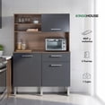 thumbnail image 3 of Rack Alacena de Cocina de Madera con 3 Puertas y 1 Cajón Mueble Organizador Multiusos para el Hogar, 3 of 8