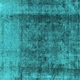 thumbnail image 1 of Ahgly Company Indoor Square Oriental Turquoise Blue Industrial Area Rugs, 4' Square, 1 of 4