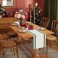 thumbnail image 3 of Christmas Table Runner Simple Green Stripe Merry Christmas Long Runners for Winter Xmas Home Kitchen Dining Table Decoration 13 x 72 Inch, 3 of 5