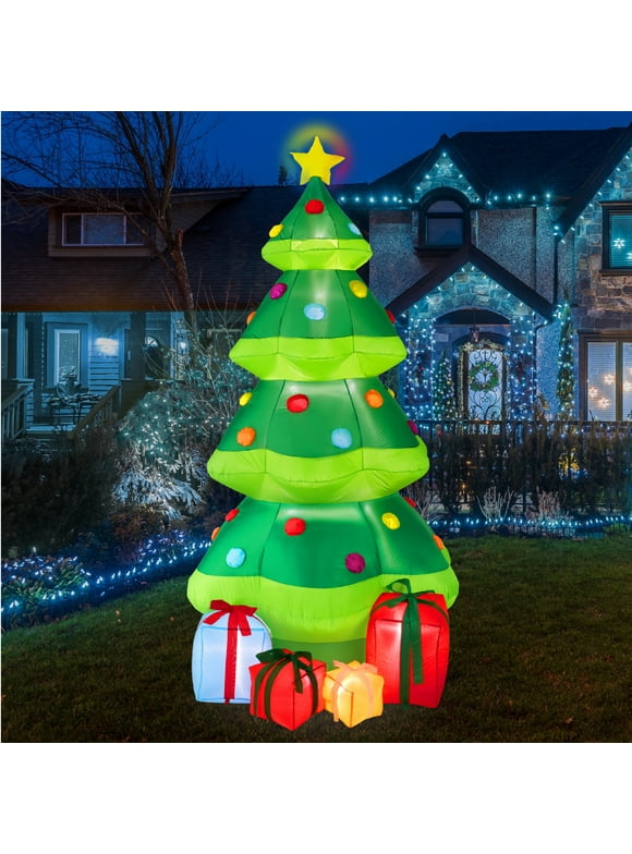 Best Choice Products 10ft Inflatable Christmas Tree, Large Lighted Outdoor Blow Up Decor w/ 10 LED Lights