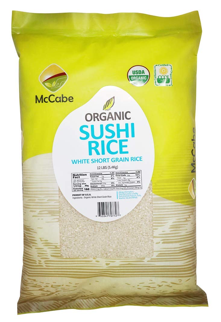 McCabe Organic Sushi Rice, 12Pound, USDA Certified Organic, Product of