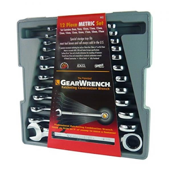 GearWrench 9412 12 Piece Metric Ratcheting Wrench Set