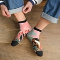 thumbnail image 3 of Naloa Colorful Cat With Flowers Ankle Socks for Women Non Slip Socks No Show Socks Classic Low Cut Casual Socks Casual Socks, 3 of 7