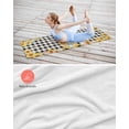 thumbnail image 4 of Gnomes Plaid Yoga Towel for Hot Yoga Non Slip, Yellow Sunflower Farmhouse Bee Black Check Yoga Mat Towel Absorbent Yoga Sweat Towels Microfiber Hot Yoga Blanket for Bikram Pilates 26"x74", 4 of 7