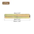 thumbnail image 2 of 2Pack Door Knob Spindle, 60mm Long Door Spindle Replacement Door Handle Parts, Gold, 2 of 6
