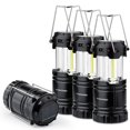 thumbnail image 1 of 4 Pack Solar USB Rechargeable 3 AA Power Brightest COB LED Camping Lantern with Magnetic Base, 1 of 5