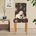 thumbnail image 4 of Yayeee 2 Pack Dining Chair Covers Stretch Parson Chairs Slipcovers Seat Protector, Sun Moon and Stars Pattern, 4 of 6