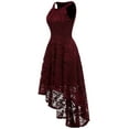 thumbnail image 2 of Dressystar Women Halter Floral Lace Cocktail Party Dress Hi-Lo Female Bridesmaid Dress, 2 of 6