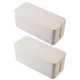 thumbnail image 1 of Caja de almacenamiento de cables de plástico, caja de almacenamiento de cables de alimentación, caja de conexiones, caja de gestión de cables, color blanco, 1 of 7