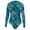 Green, variant on Women'S One Piece Swimsuit Fish Scale Print Long Sleeve Tummy Control Swimwear Spring Summer Beach Bathing Suit