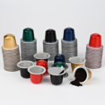 thumbnail image 2 of 100 c&aacute;psulas de papel de aluminio vac&iacute;as desechables y rellenables, compatibles con m&aacute;quinas de l&iacute;nea original Nespresso, haz tus propios filtros de tazas d, 2 of 7