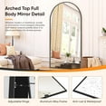 thumbnail image 6 of Anyrose 71"X26" Arched Full Length Mirror Aluminum Alloy Frame Floor Mirror,Black, 6 of 6