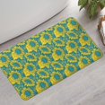 thumbnail image 2 of Blue Yellow Sunflower Pattern Bathroom Rugs Mat,Non Slip Microfiber Bathroom Rug,Rubber Backing,Soft Bathroom Mats for Bathroom Floor,Tub and Shower,17x30in(43x75cm), 2 of 5