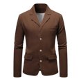 thumbnail image 1 of toraway Men Suit Pants Blue Men Casual Fashion Solid Color Three Button Suit XL, 1 of 3