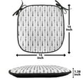 thumbnail image 5 of Arrow Chair Seating Cushion, Hand Drawn Repetitive Sticks Pattern Vintage Tribal Illustration Art Print, Soft Seat Pads for Office with Anti-slip Backing, 16"x16", Black and White, by Ambesonne, 5 of 7