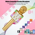 thumbnail image 5 of karaoke inalámbrico, micrófono de karaoke para niños con luces LED de baile, micrófono Bluetooth para niños, niñas, niños, para fiestas, cantos, Navidad, cumpleaños, regalo, idea dorada, 5 of 5