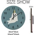 thumbnail image 2 of SKYSONIC Silent Wooden Round Wall Clock Seal Non Ticking Battery Operated Clocks for Home Office Living Room Bedroom, 2 of 6