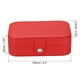 thumbnail image 2 of Estuche de viaje para joyas Uxcell, pequeño organizador de joyas, caja de joyería portátil de doble capa para almacenar anillos y aretes, rojo, 2 of 5