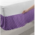 thumbnail image 2 of Fish Scale Bed Skirt, Japanese Wave Pattern in Purple Shades Oriental Concentric Forms, Elastic Bedskirt Dust Ruffle Wrap Around for Bedding Decor, 4 Sizes, Lavender Purple, by Ambesonne, 2 of 2